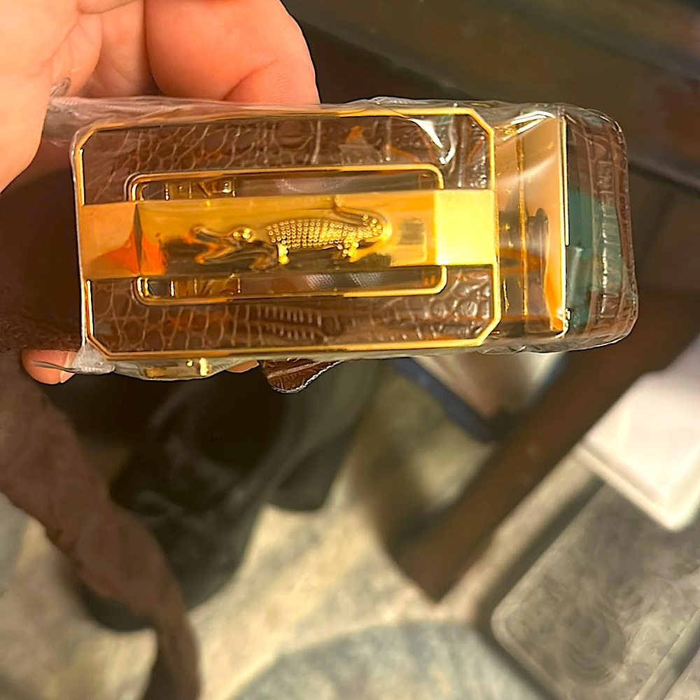 Brown Alligator Print belt